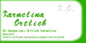 karmelina ortlieb business card
